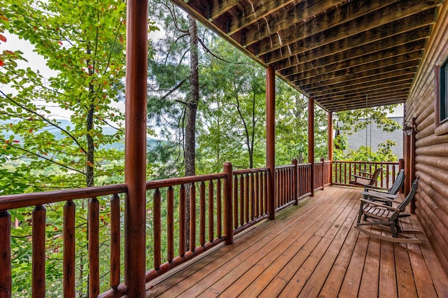 view of wooden terrace