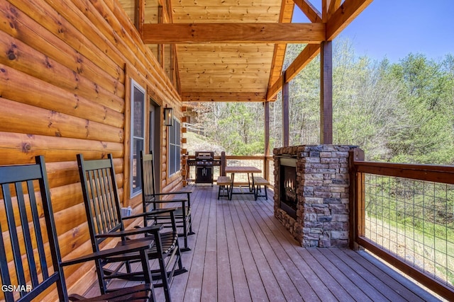 view of wooden terrace