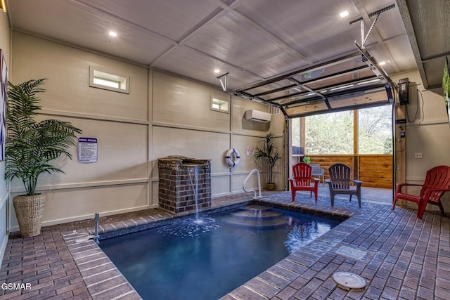 indoor pool with a wall unit AC