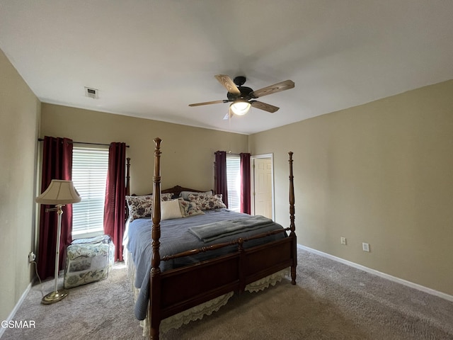 3351 Line Springs Rd, Sevierville, TN 37862 - bedroom featuring multiple windows, carpet, and a ceiling fan