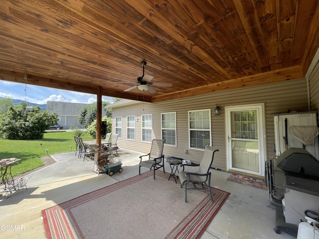 3351 Line Springs Rd, Sevierville, TN 37862 - view of patio / terrace featuring ceiling fan and outdoor dining area