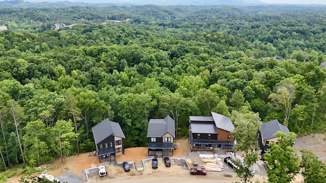 bird's eye view of a heavily wooded area
