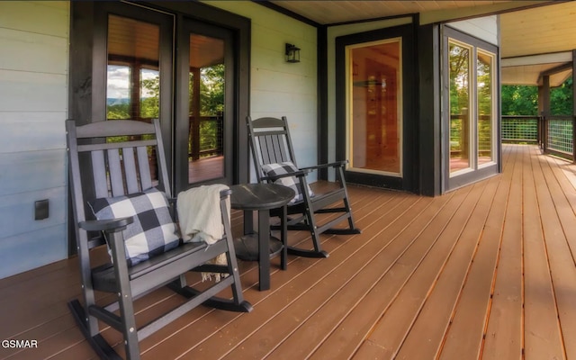 view of wooden deck