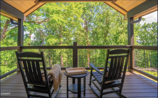 view of wooden terrace