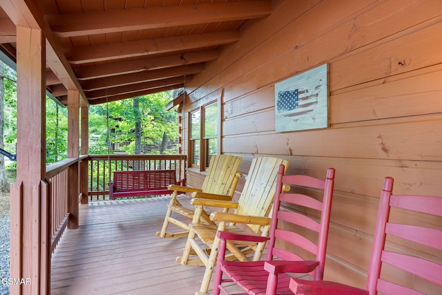 view of wooden deck