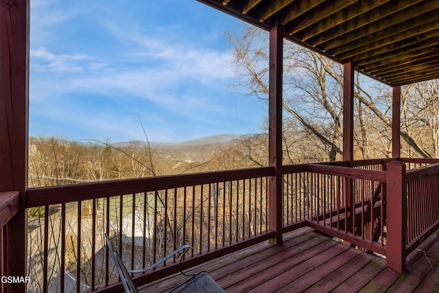 1274 Bear Cub Way, Gatlinburg, TN 37738 - wooden terrace featuring a mountain view