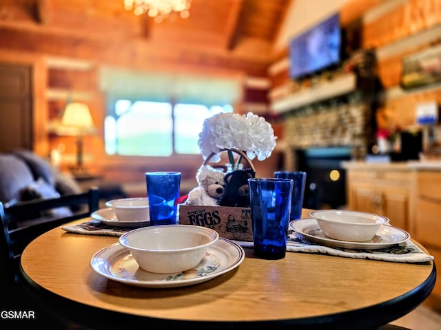 view of dining area