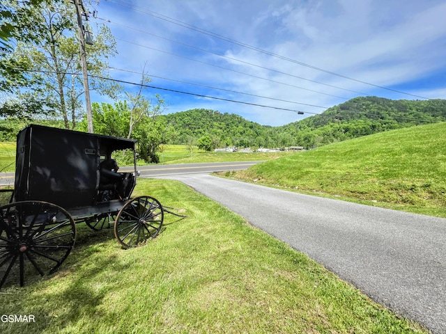 view of street featuring a mountain view