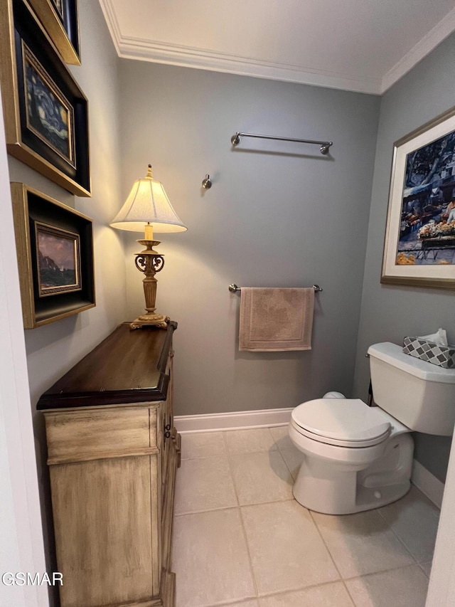 1042 Fine Glen Dr, Sevierville, TN 37862 - half bath with crown molding and tile patterned floors