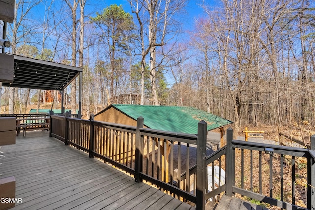 view of wooden deck