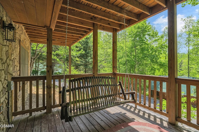 view of wooden terrace