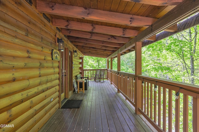 view of wooden terrace