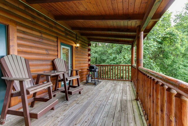1925 Battle Top Rd, Sevierville, TN 37876 - wooden terrace featuring area for grilling