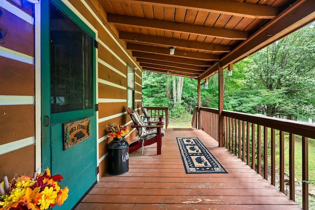 2655 Craig Circle Way, Cosby, TN 37722 - view of wooden terrace
