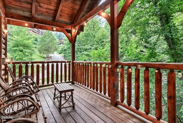 646 Gatlinburg Falls Way, Gatlinburg, TN 37738 - view of wooden terrace