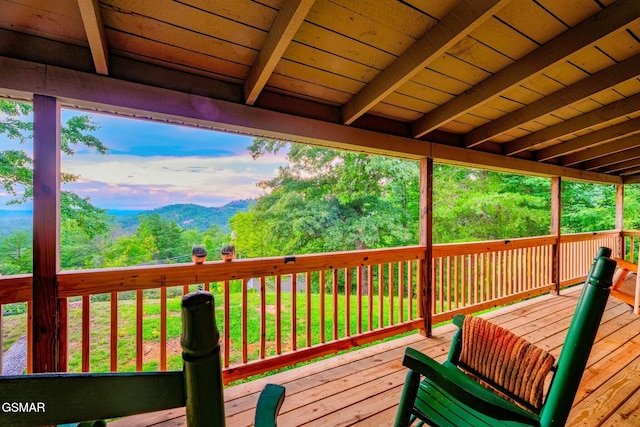 view of deck at dusk