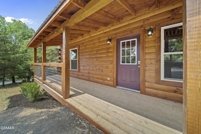 1515 Rainbow Ridge Way, Sevierville, TN 37862 - view of exterior entry featuring log veneer siding