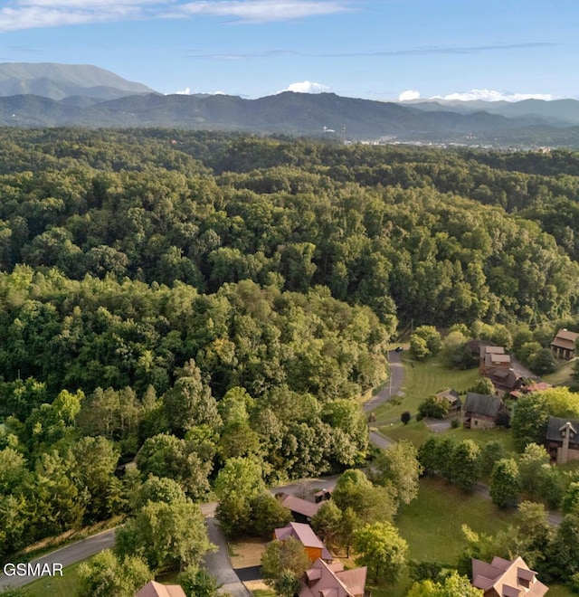 1515 Rainbow Ridge Way, Sevierville, TN 37862 - aerial overview of property's location featuring a forest and a mountain backdrop