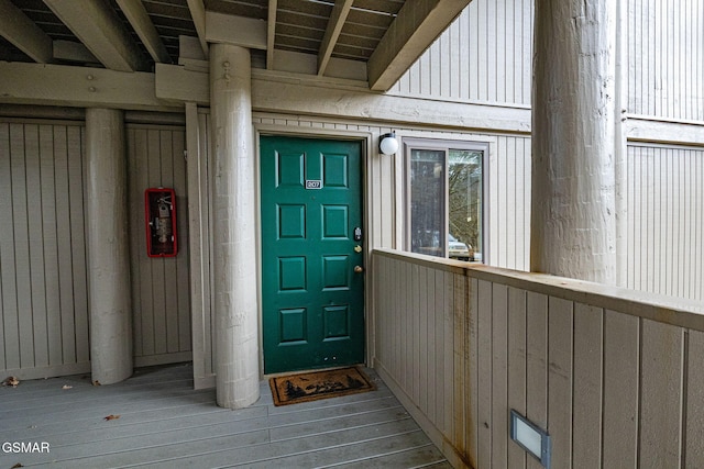 view of doorway to property