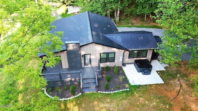 2359 Grassy Branch Rd, Sevierville, TN 37876 - back of house featuring a patio, a metal roof, and a deck