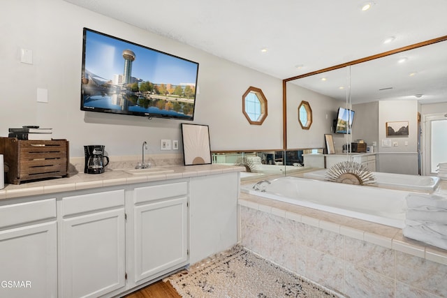 1452 N Arbon Ln, Gatlinburg, TN 37738 - full bath with a garden tub, recessed lighting, and vanity