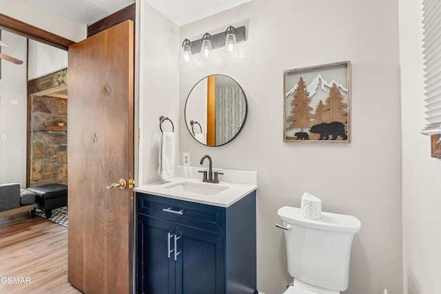 1452 N Arbon Ln, Gatlinburg, TN 37738 - bathroom with vanity, toilet, and wood finished floors