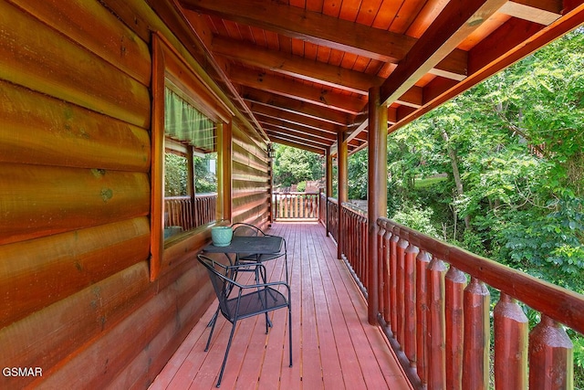 655 Stockton Dr, Sevierville, TN 37876 - view of wooden terrace