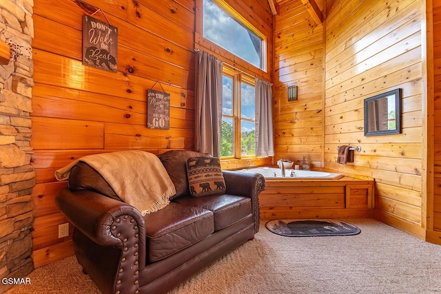 655 Stockton Dr, Sevierville, TN 37876 - bathroom featuring wooden walls