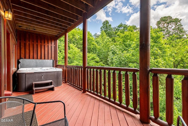 655 Stockton Dr, Sevierville, TN 37876 - deck with a hot tub