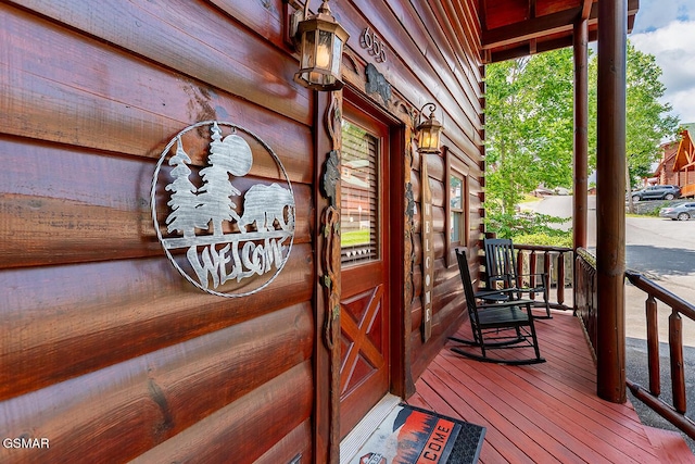 655 Stockton Dr, Sevierville, TN 37876 - view of wooden porch
