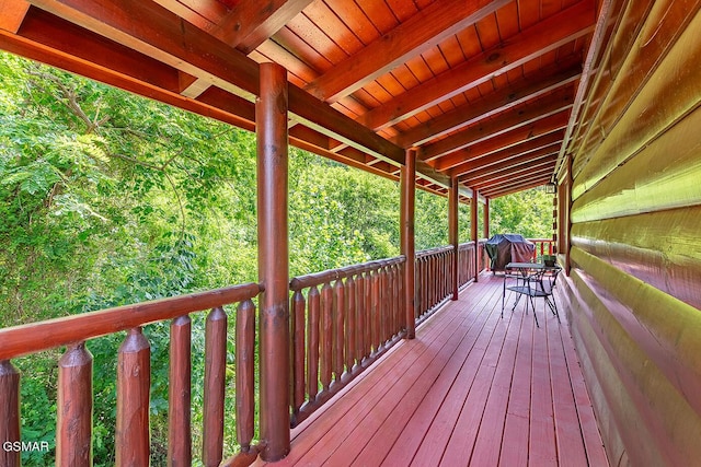 655 Stockton Dr, Sevierville, TN 37876 - wooden deck with a grill