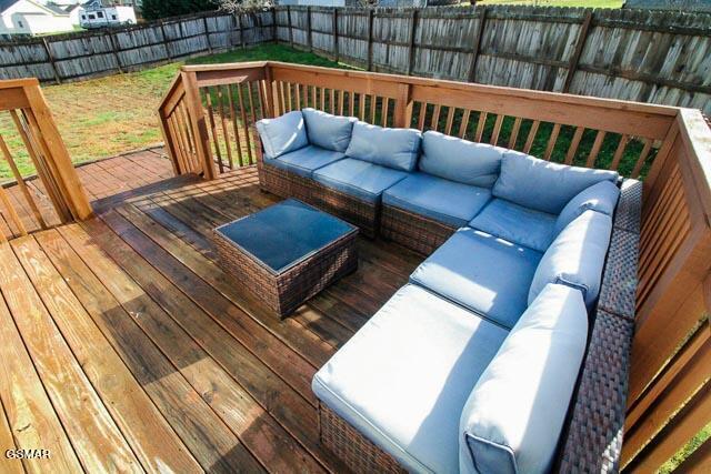 deck featuring an outdoor hangout area