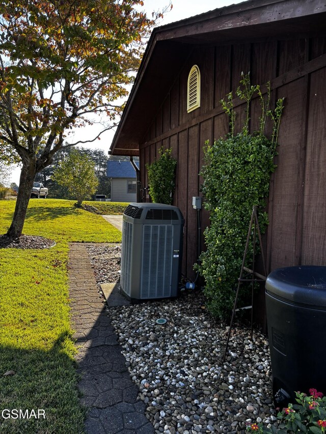 exterior space with central air condition unit