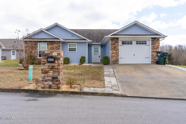 view of front facade with a garage