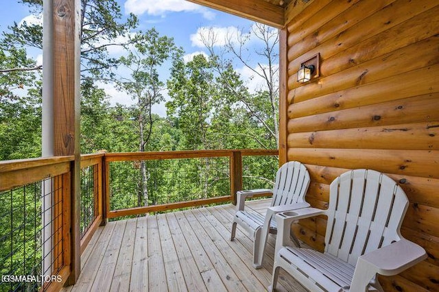 view of wooden terrace