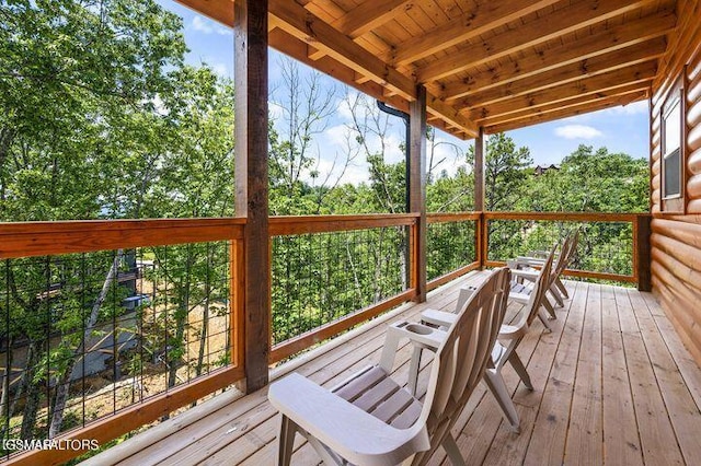 view of wooden deck