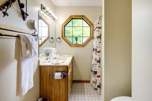 1656 Racoon Den Way, Sevierville, TN 37862 - full bath featuring vanity, healthy amount of natural light, tile patterned flooring, and a shower with shower curtain