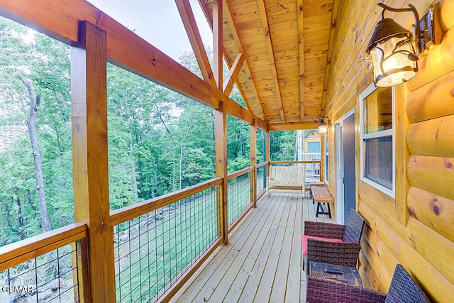 view of wooden deck