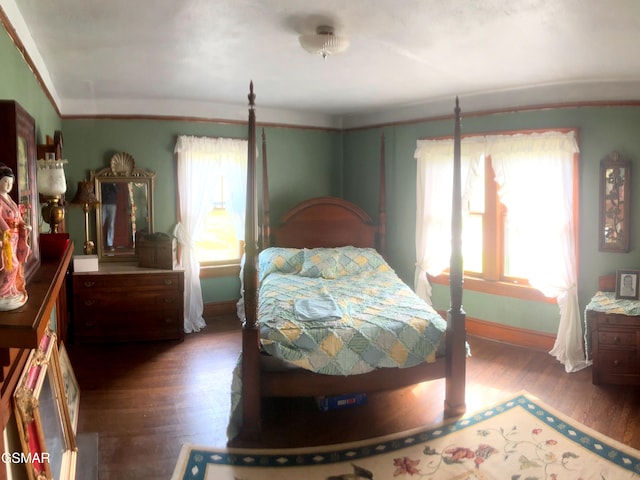 3451 Cosby Hwy, Cosby, TN 37722 - bedroom featuring wood finished floors, baseboards, and ornamental molding