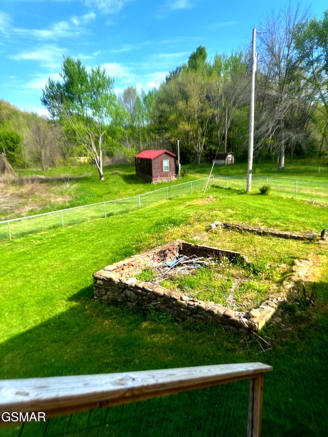 3451 Cosby Hwy, Cosby, TN 37722 - view of yard featuring an outdoor structure and fence