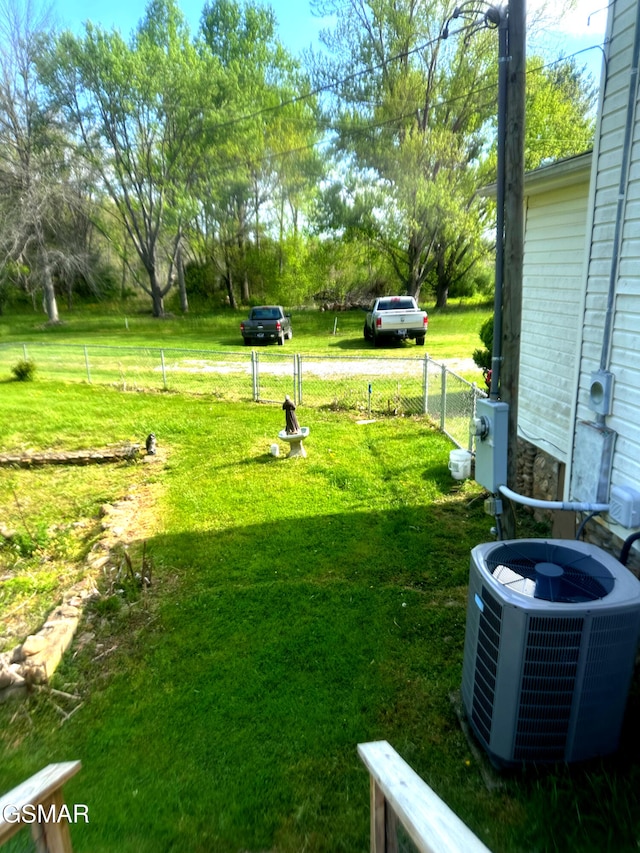 3451 Cosby Hwy, Cosby, TN 37722 - view of yard featuring central air condition unit and fence