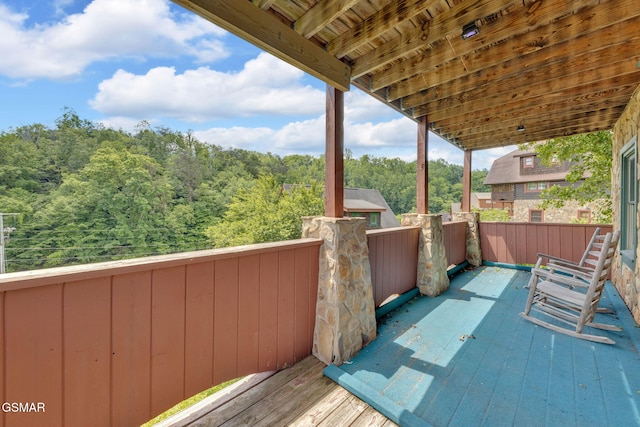1619 Jed Trl, Sevierville, TN 37862 - deck with a forest view