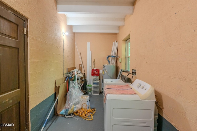 944 Smoky Mountain View Ct, Seymour, TN 37865 - washroom featuring washer and clothes dryer and water heater