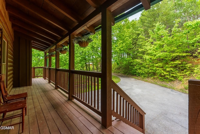 3186 Emerald Springs Loop, Pigeon Forge, TN 37862 - porch with a wooded view