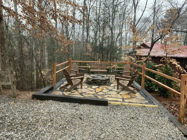 3828 Saddle Brook Way, Sevierville, TN 37862 - view of patio / terrace featuring a fire pit