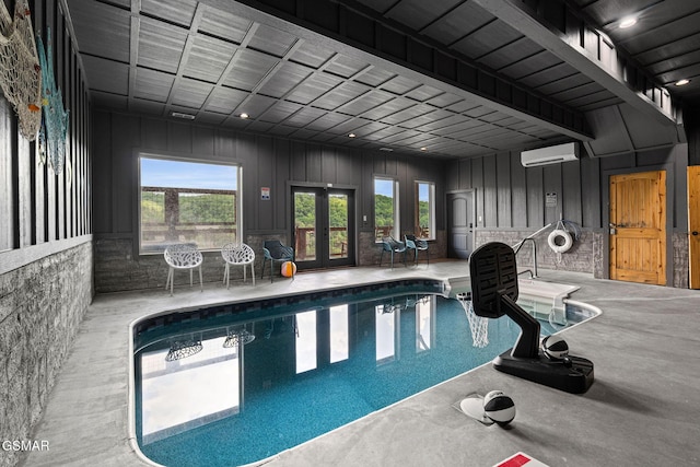 4541 Shangrila Way, Sevierville, TN 37876 - indoor pool featuring a wall unit AC
