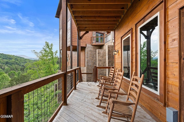 4541 Shangrila Way, Sevierville, TN 37876 - wooden deck featuring a forest view