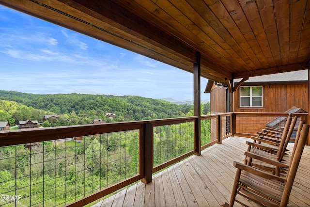 4541 Shangrila Way, Sevierville, TN 37876 - wooden terrace featuring a wooded view