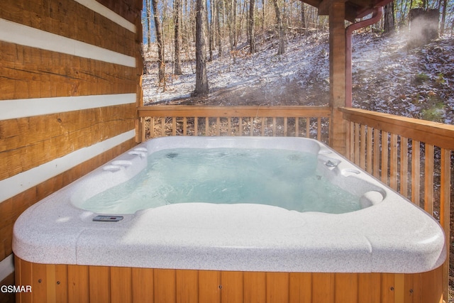 3510 Twin City Way, Pigeon Forge, TN 37863 - wooden deck featuring a hot tub