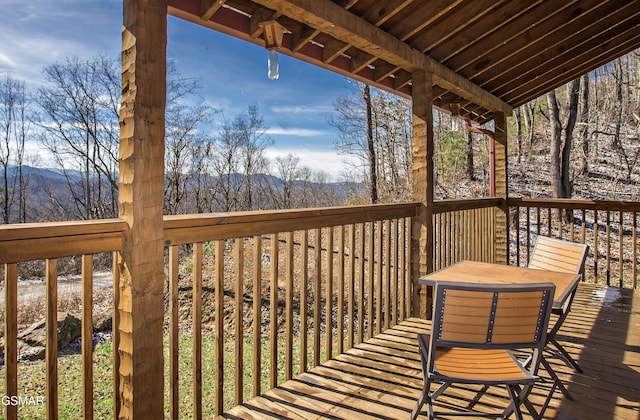 3510 Twin City Way, Pigeon Forge, TN 37863 - wooden deck featuring a mountain view